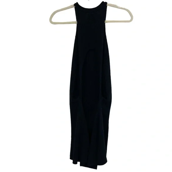 UNIF BLACK KNIT CUT OUT BACK DRESS, MEDIUM - Picture 3 of 7